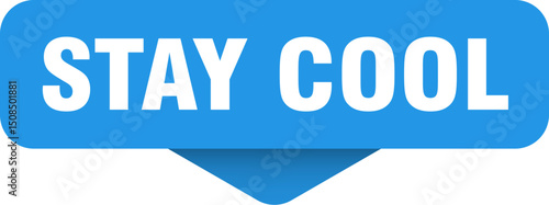 stay cool sticker. stay cool sign on transparent background