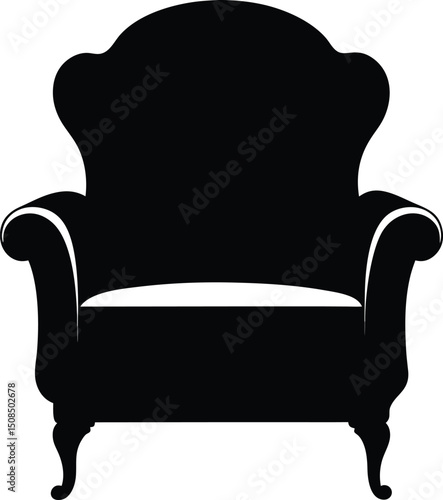black leather armchair