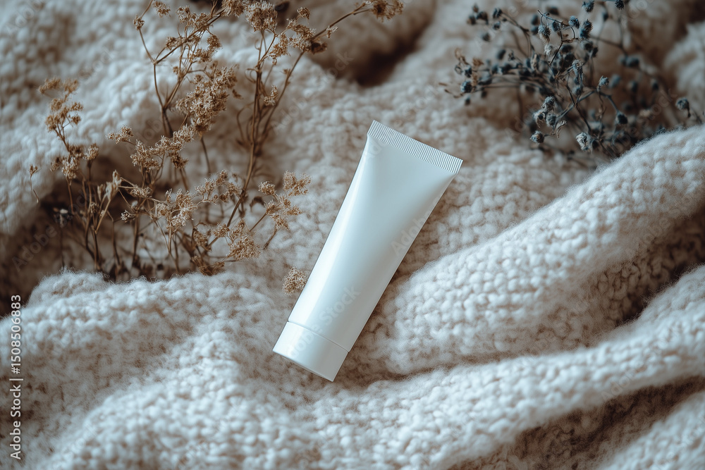 Obraz premium Closeup of hand cream tube