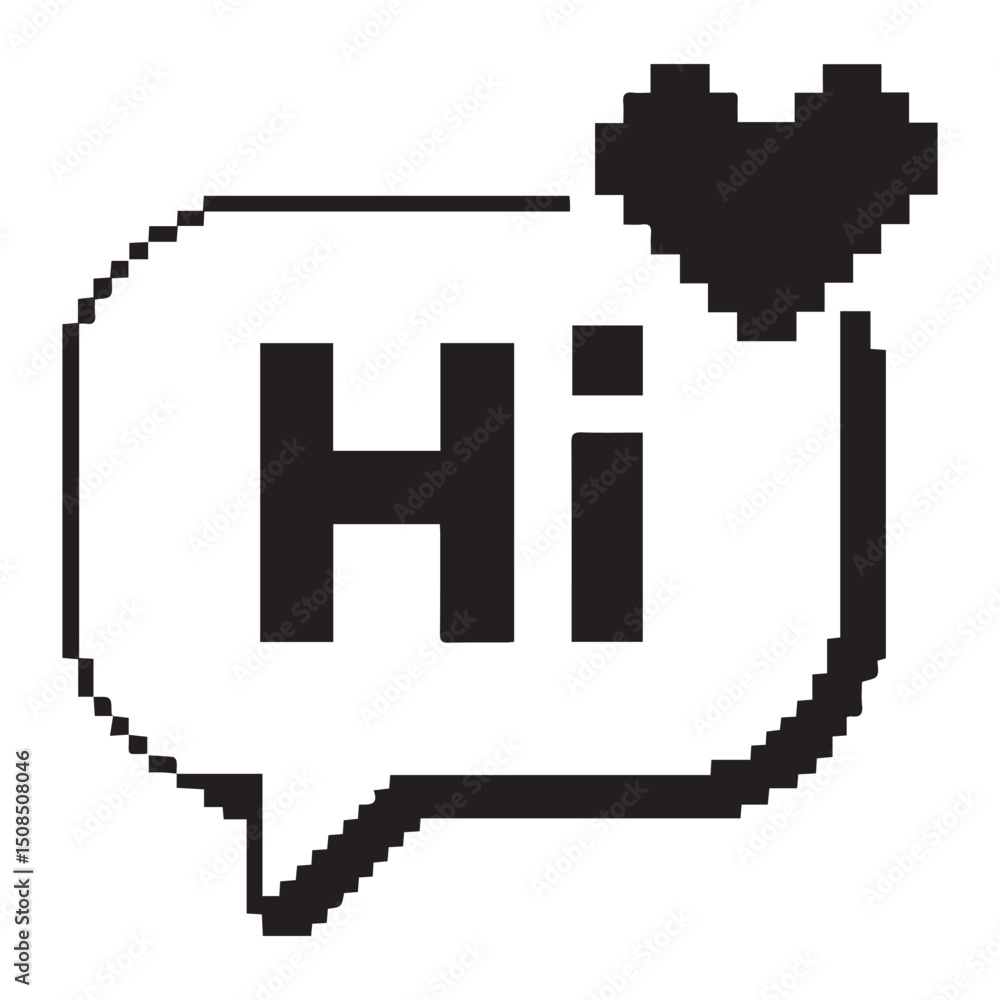 Obraz premium speech bubble icon with hi text