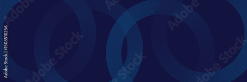 Abstract blue glowing geometric lines on dark blue background. Modern shiny blue circle lines pattern.  eps 10.