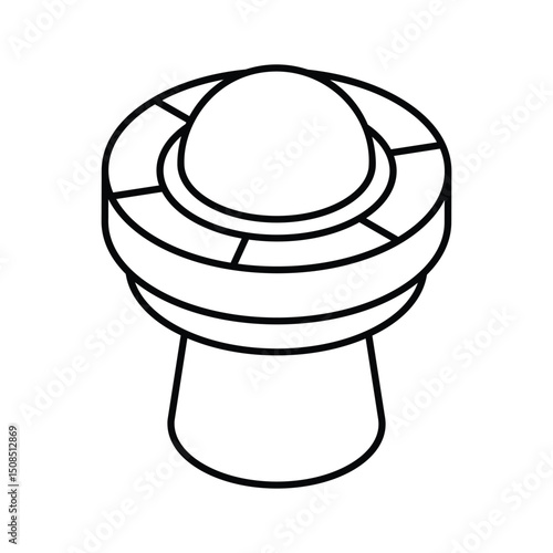 Get this isometric style icon of a ufo object