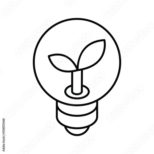 A premium isometric outline icon of science innovation