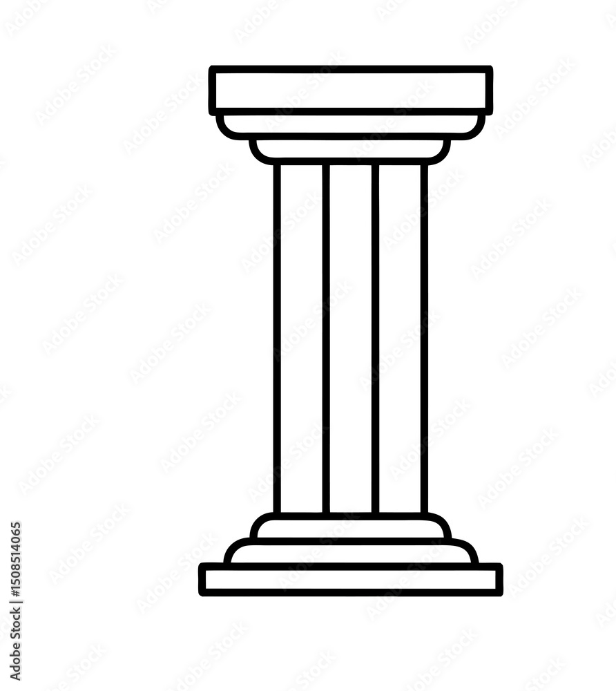 column isolated on white column isolated on white