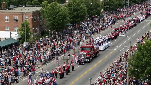 A joyous independence day parade celebrating freedom and unity