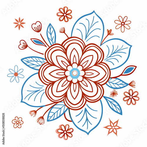 premium vector elegant watercolor folower
