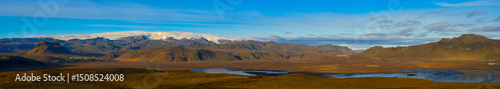 Panorama landscapr of Dyrholaey Vik in Iceland , Travel destination of traveller.