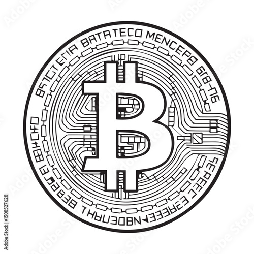 vector of bit coin icon