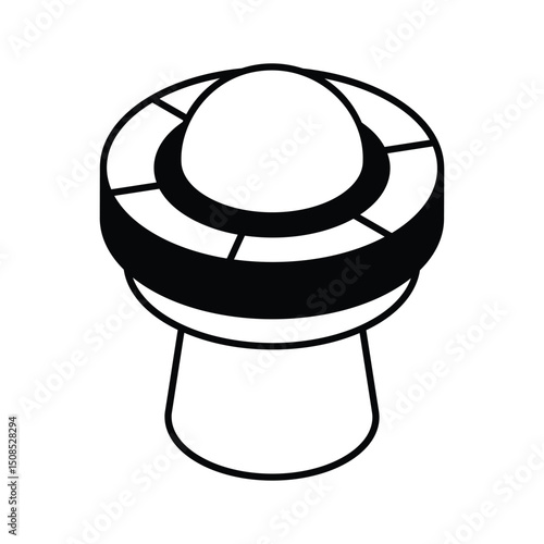 Get this isometric style icon of a ufo object