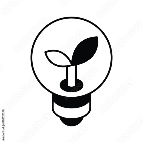A premium isometric glyph icon of science innovation