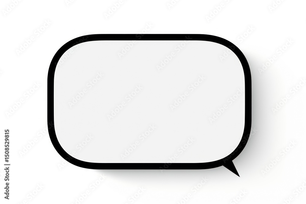 Naklejka premium Speech bubble black white text.