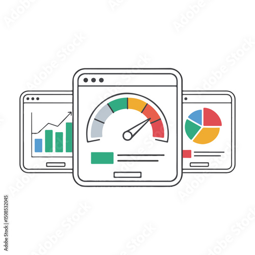 Vector of customer satisfaction level measurement tool. Suitable for design element of customer satisfaction info-graphic. Rating and ranking of service feedback from clients survey.