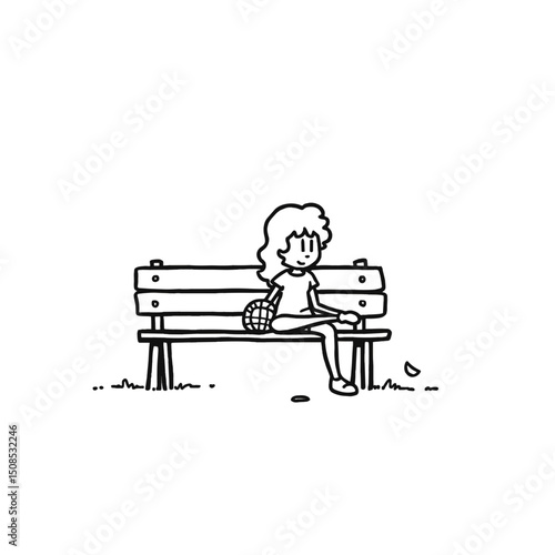 Minimalist Hand-Drawn Line Art Illustration