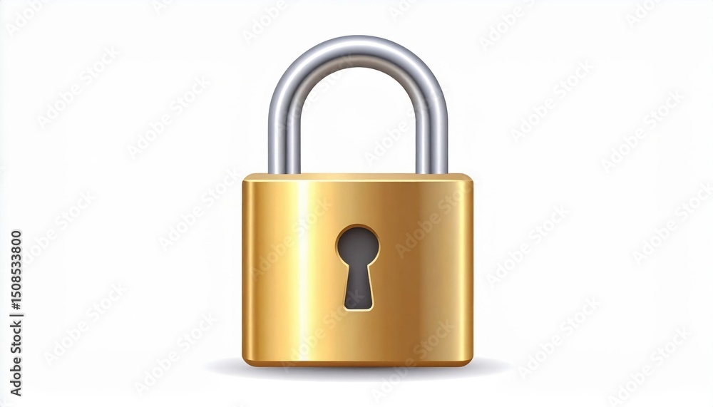 Gold Padlock Icon Gold Padlock Icon
