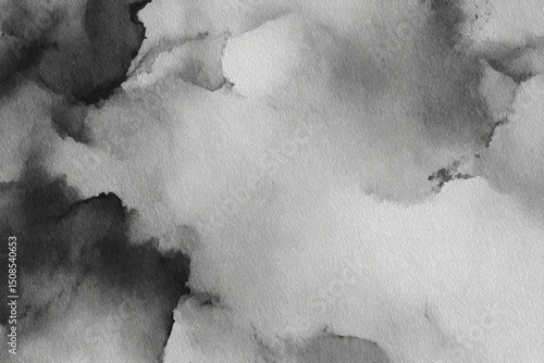 Abstract Gray Ink Wash Background