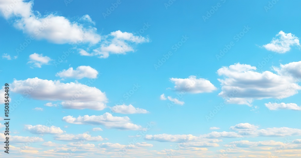 Beautiful Fluffy Clouds In A Light Blue Sky Beautiful Fluffy Clouds In A Light Blue Sky