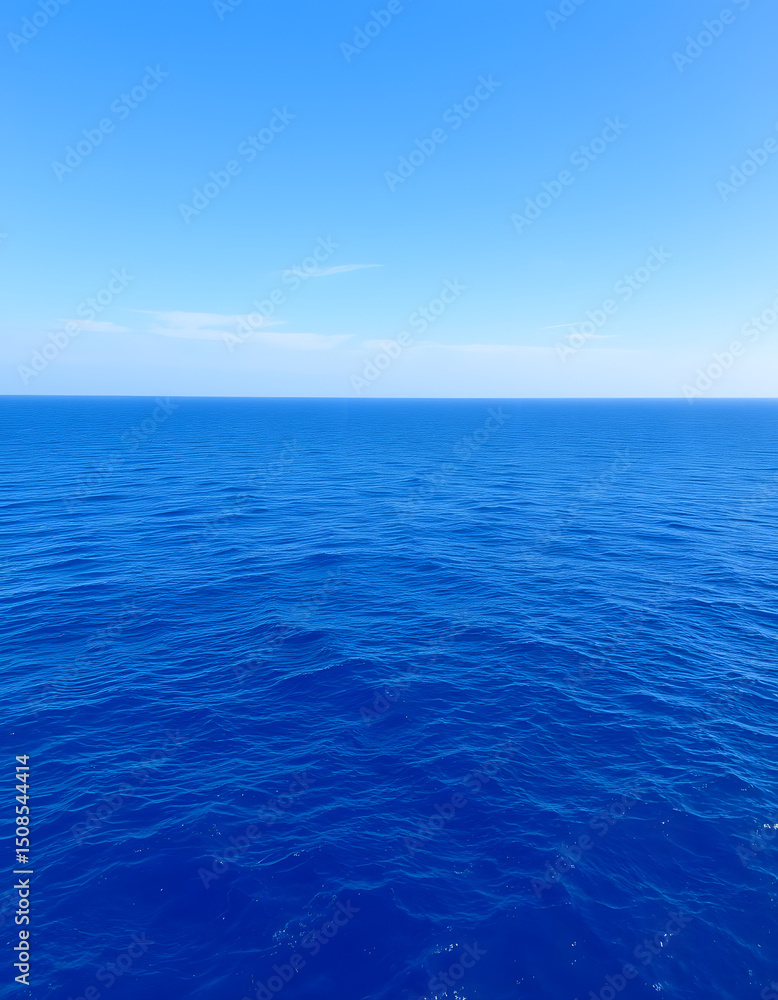Obraz premium Vast Azure Sea and Endless Sapphire Sky. with white shades