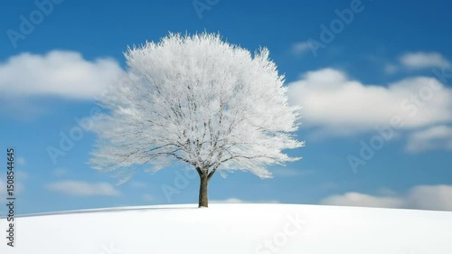 Lonely tree in the snow