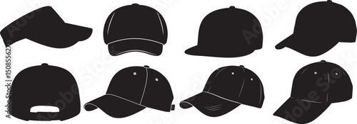 Caps silhouette vector illustration