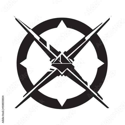 Cyberpunk Zenith Icon, Vector Illustration for Merchandise and A