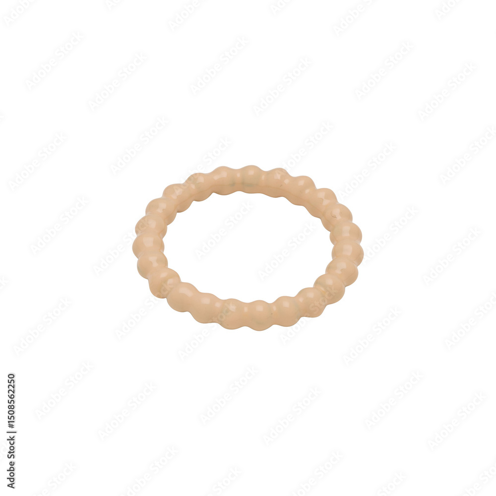 Obraz premium Spiral hair tie elastic band seamless hair accessory isolated on white. Please see some similar pictures from my portfolio