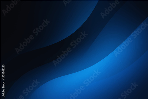 Abstract black and blue vector gradient abstract background design.