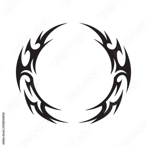 Winter solstice tribal tattoo style vector art for apparel print