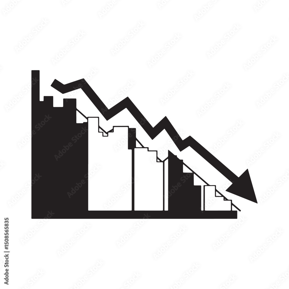 Cyberpunk Unemployment Rate Icon, Black and White Vector Design Cyberpunk Unemployment Rate Icon, Black and White Vector Design