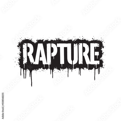 Rapture Graphic Design with Stencil Effect and Dripping Paint Ae