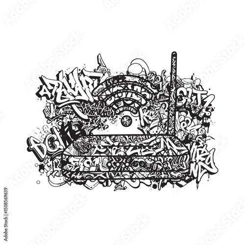 Wi-Fi Router Graffiti Art, A Fusion of Technology and Urban Expr