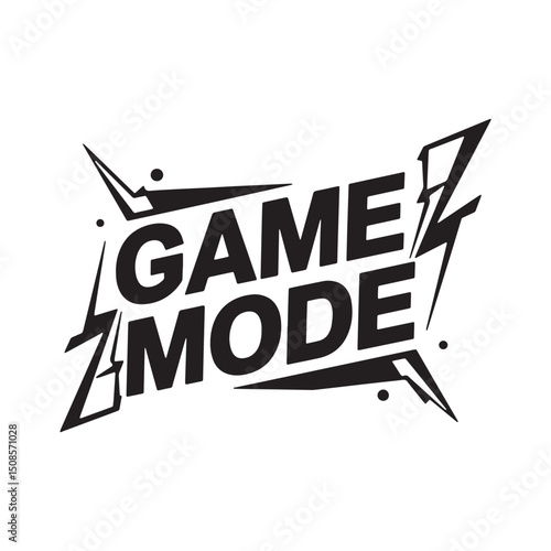 Cyberpunk Game Mode Icon Vector for Merchandise and Apparel Prin