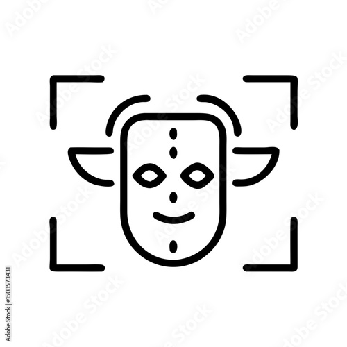 Advanced Deepfake Detection AI-Powered Facial Recognition Technology Icon