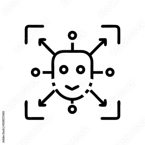 Deepfake Detection Advanced AI-Powered Facial Analysis Icon