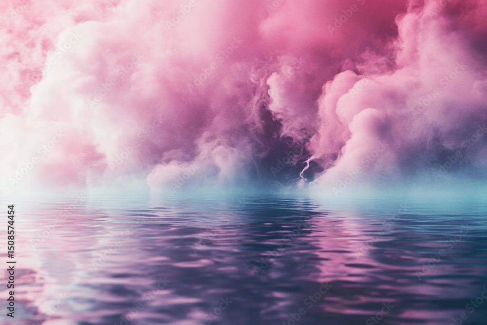 Obraz premium Ethereal fog effect for surreal product layout