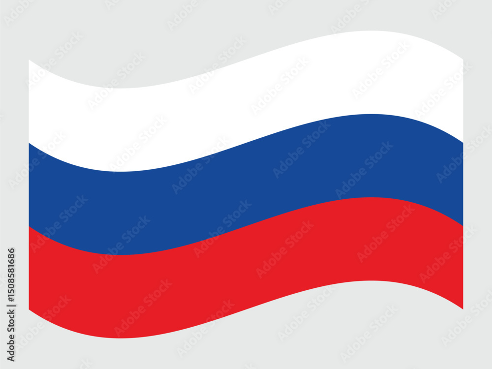 Fototapeta premium Russia flag vector. The national flag of Russia