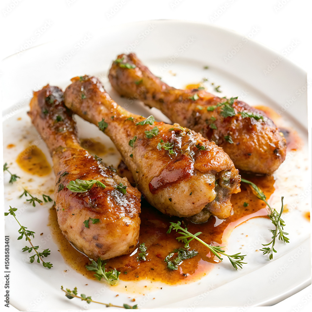 Chicken diane drumsticks isolated on transparent background Chicken diane drumsticks isolated on transparent background