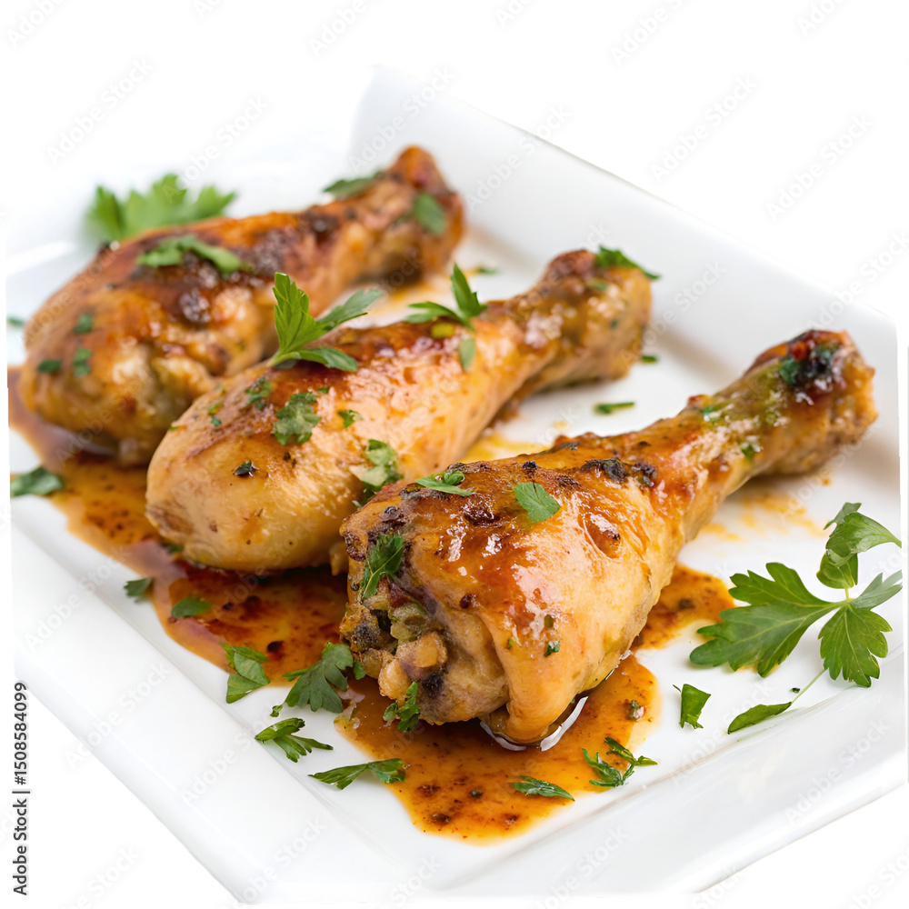 Chicken diane drumsticks isolated on transparent background Chicken diane drumsticks isolated on transparent background
