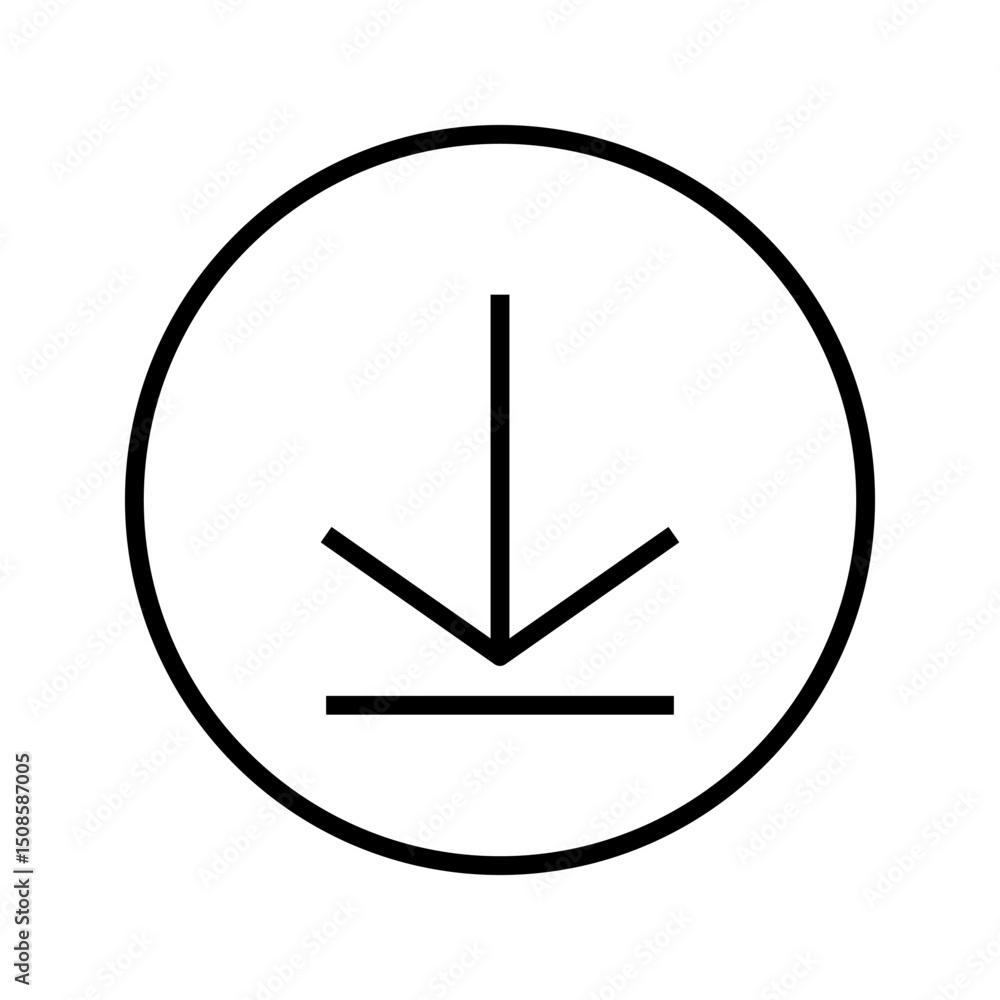 Download icon on white background Download icon on white background