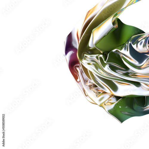 Metallic fabric with irides...