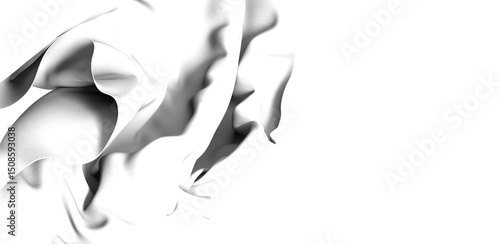 A smooth, white, abstract t...