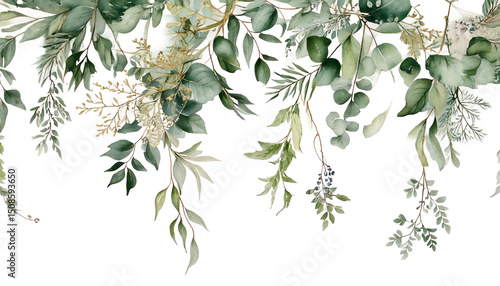 watercolor floral arrangements with leaves, herbs. herbal illustration png