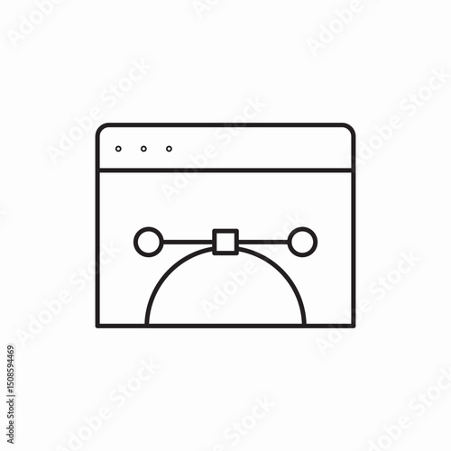 Code development editor interface icon vector sign