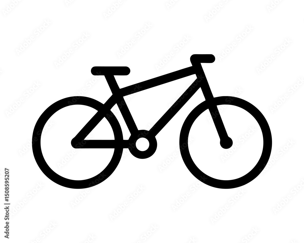 Minimalist Bicycle Logo in Line Art Style Minimalist Bicycle Logo in Line Art Style