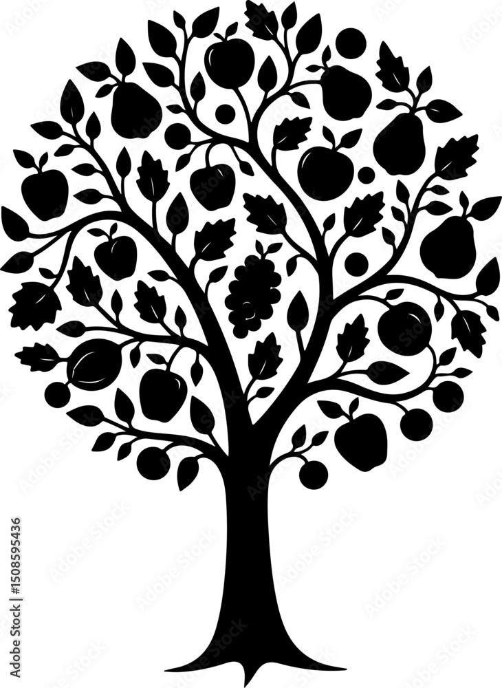 Obraz premium vector tree with leaves