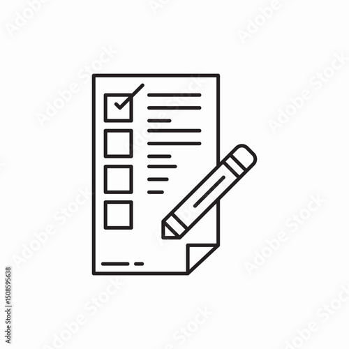 checklist document icon vector sign