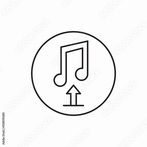 Music streaming service button icon vector sign