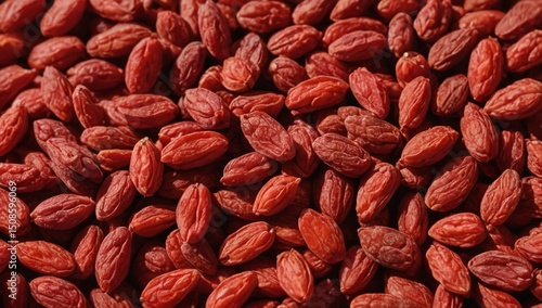 Goji berries dried red white background superfood advertising