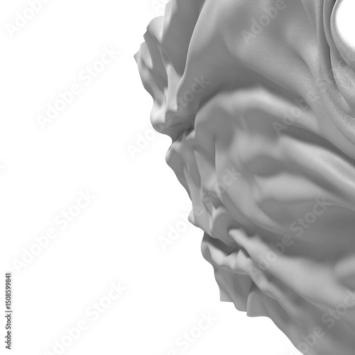 A close-up of a white fabri...