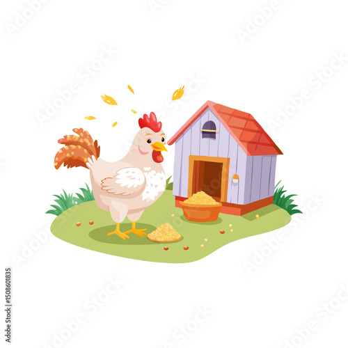 Happy Chicken and Coop