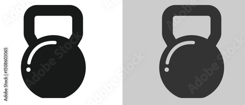 Kettlebell icons, Weight sign and symbol. Kettlebell black icon vector isolated on a white back ground. Workout gym tools, sport training and fitness design element. vector illustration.
